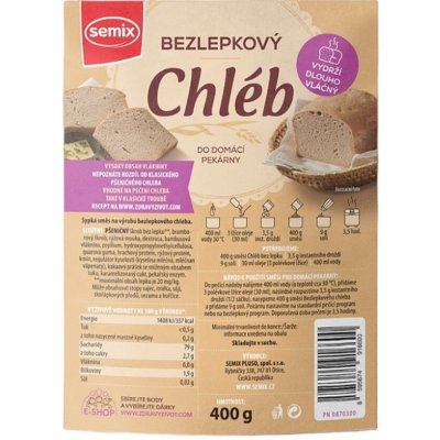 Semix Bezlepkový chléb 400 g – Sleviste.cz