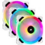 Corsair LL120 RGB 120mm Dual Light Loop White RGB LED PWM Fan - Triple Pack with Lighting Node PRO CO-9050092-WW – Zboží Živě