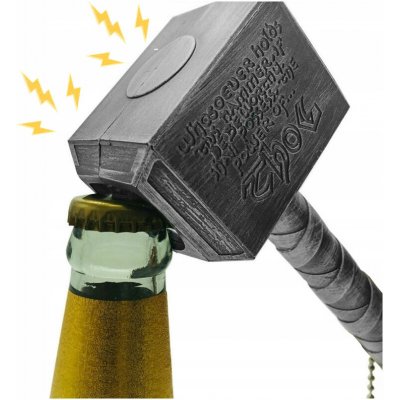 Otvírák na PIVO s magnetem na lednici magnetický KLADIVO THORA Mjolnir Stříbrný – Hledejceny.cz