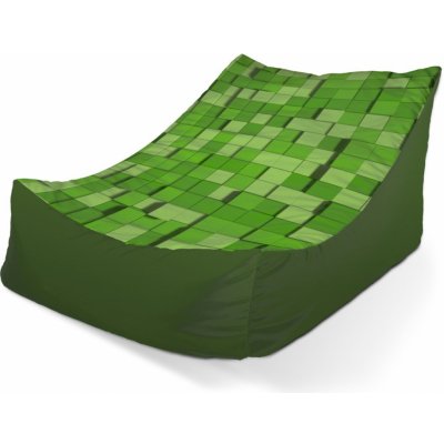 Sablio sedací vak Lounge Green Blocks 3D 120 x 100 x 80 cm – Hledejceny.cz