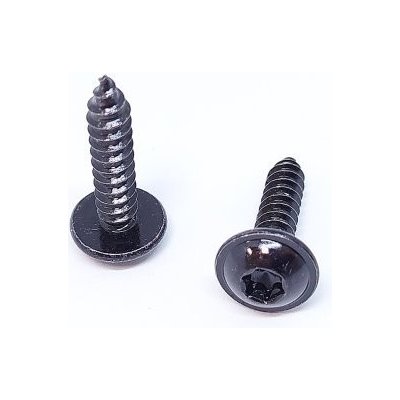 Šroub do plechu s půlkulatou hlavou a límcem, drážka TORX, DIN 968C, zinek černý 4,8 x 19 - hobby balení, balení 1 ks – Hledejceny.cz