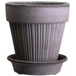 Květináč Simona s podmiskou Raw Grey 14 cm Bergs Potter – Hledejceny.cz