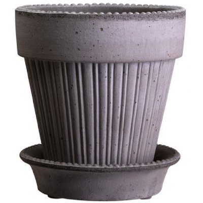 Květináč Simona s podmiskou Raw Grey 14 cm Bergs Potter – Hledejceny.cz