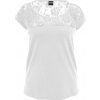 Dámská Trička Urban Classics Ladies Top Laces T-shirt white