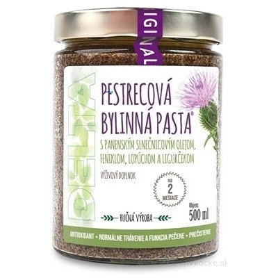 Delta PESTRECOVÁ BYLINNÁ PASTA s panenským slunečnicovým olejem fenyklem lopuch a libečkem 500 ml – Hledejceny.cz