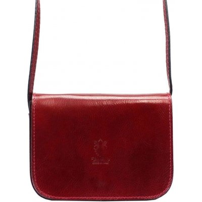 Dámská kožená kabelka Florence 43 tmavě červená – Zboží Mobilmania
