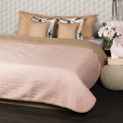 4Home přehoz na postel Doubleface béžová/růžová 220 x 240 cm, 40 x 40 cm – Zboží Mobilmania