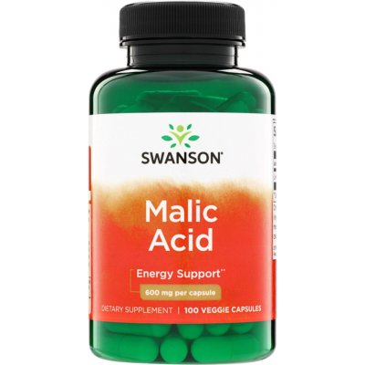 Swanson Malic Acid Kyselina Malicová 600 mg 100 kapslí – Hledejceny.cz