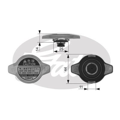 Uzavírací víčko, chladič GATES RC134 – Sleviste.cz