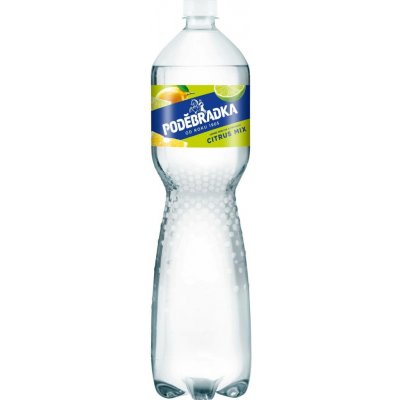 Poděbradka citrus mix jemně perlivá voda 6 x 1,5 l – Sleviste.cz