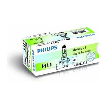 Philips LongLife EcoVision 12362LLECOC1 H11 PGJ19-2 12V 55W