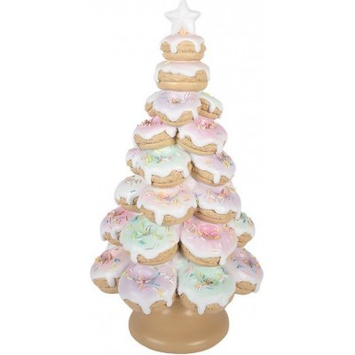 Kouzelný vánoční cukrový stromek z donutů Pastel Christmas Chic - Ø 22*43 cm - Clayre & Eef – Hledejceny.cz