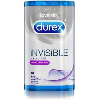 Durex Invisible Extra Thin Extra Lubricated 10ks