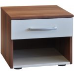 Noční stolek 60140, ořech/bílá – Zboží Dáma