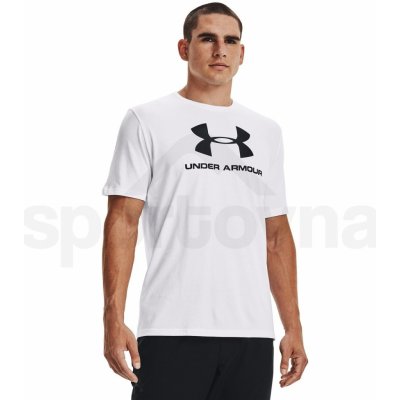 Under Armour Men's UA Sportstyle Logo Short Sleeve White/Black Fitness tričko