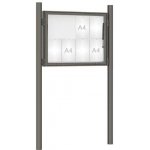 PROCITY Venkovní vitrína model 1000 8 x A4, šedá PRO, včetně sloupků | Zboží Auto