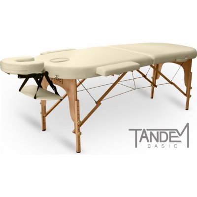 Tandem Skládací masážní stůl Basic-2 Oval krémová 195 x 70 cm 3,1 kg krémová – Zboží Mobilmania