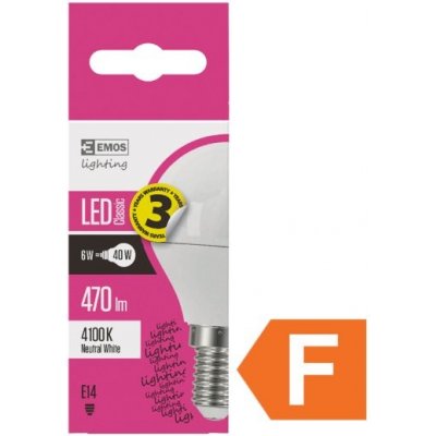 Emos Lighting LED žárovka Classic Globe Mini 6W 40W 470lm E14 neutrální bílá 1 ks – Zboží Mobilmania