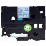 Alternativní páska pro Brother TZ-253 + TZe-253, 24 mm x 8 m, modrý tisk + bílý podklad