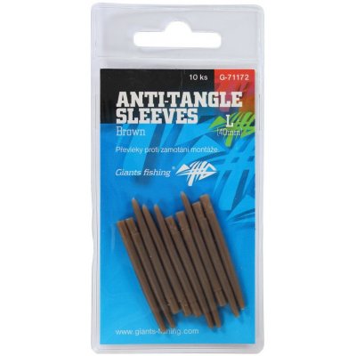 Giants Fishing Převleky proti zamotání Anti-Tangle Sleeves Brown 40 mm 10 ks