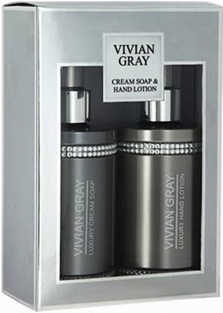 Vivian Gray Crystal Gray Luxusní sprchový gel 250 ml + tělové mléko 250 ml dárková sada