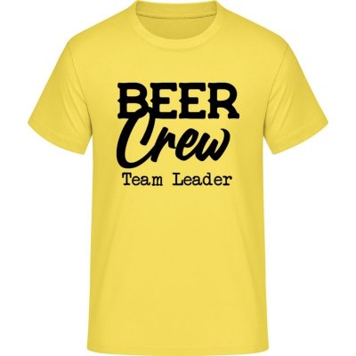 E190 tričko Pivní design Team Leader Sluneční žlutá