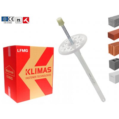 Klimas Wkret-Met 10x180mm - 200ks - Fasádní natloukací hmoždinky LFMG - kovový trn - s prodlouženou expanzní zónou – Sleviste.cz