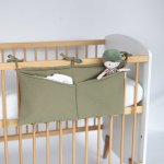 Tulimese kapsář s výšivkou na přání mušelín olivová – Sleviste.cz