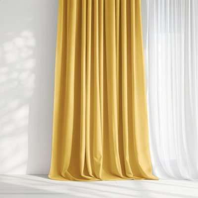 Goldea dekorační závěs marbella - medově žlutý 280x135 cm – Hledejceny.cz