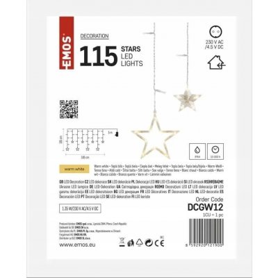 Světelný závěs Verk Group Hvězda 101 200 světýlek – Hledejceny.cz