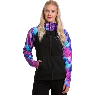 Meatfly dámská technická mikina Alisha Technical Hoodie 2022 Purple Aquarel/Black – Zboží Mobilmania