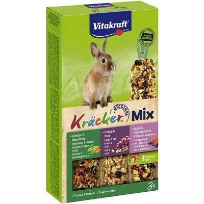 Vitakraft Kräcker Trio-mix králík zelenina & ořech & lesní plody 3 x 56 g – Zboží Mobilmania