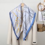 hedvábný šátek Jezdecký modrý – Zboží Mobilmania