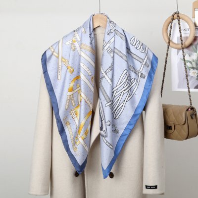 hedvábný šátek Jezdecký modrý – Zboží Mobilmania