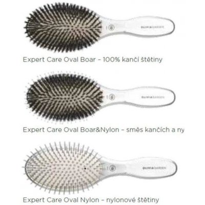 Olivia Garden Expert Care Oval Nylon kartáč z nylonových štětin – Zboží Dáma