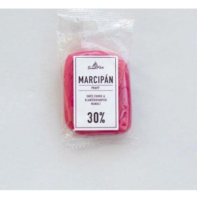SweetArt Pravý marcipán tmavě růžový 30% mandlí 150 g – Zbozi.Blesk.cz