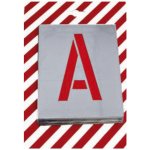 Šablony hůlkové písmo – sada 26 písmen pozink plech 0,2 mm 100 mm (p) – Hledejceny.cz