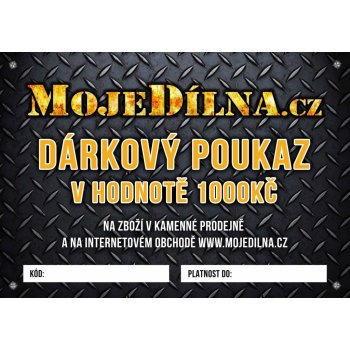 Dárkový poukaz MojeDílna.cz v hodnotě 1000 Kč