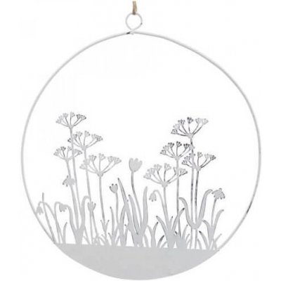 Viana Kovová květinová dekorace kruh - Louka Ø22 cm