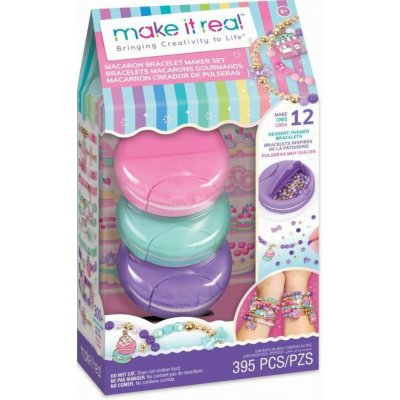MAKE IT REAL Macaron box na výrobu náramků dětský kreativní set 131718 – Sleviste.cz