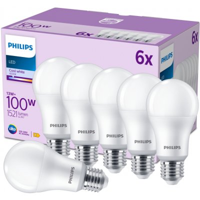 Philips 6x E27 A67 LED žárovka 13W = 100W 1521 lm 4000K Neutrál – Hledejceny.cz