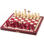Dřevěné šachy Timbela červené – Zboží Mobilmania