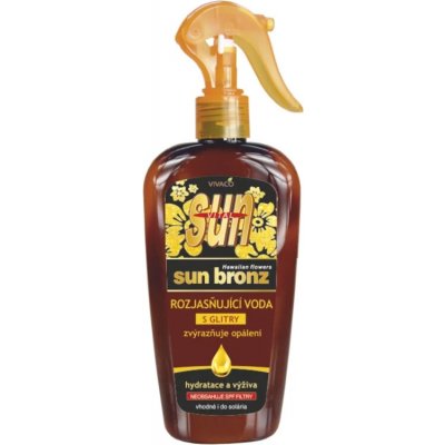 Vivaco Rozjasňující voda se zlatými glitry sun vital 300 ml – Zboží Dáma