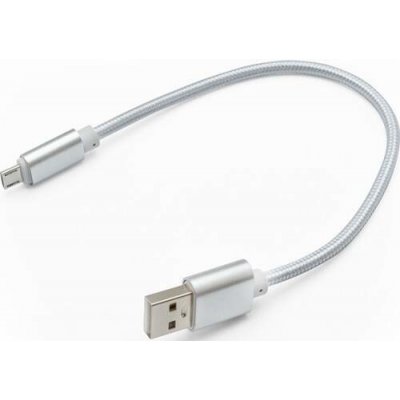 Mobilnet KABB-0171-USB-MICRO Micro USB/USB, 0,2m, stříbrný – Zbozi.Blesk.cz