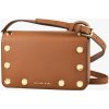 Kabelka Michael Kors HOLLY medium flap crossbody hnědá kožená dámská kabelka