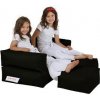 Sedací vak a pytel Atelier del Sofa Garden Bean Bag Kids Double Seat Pouf černá