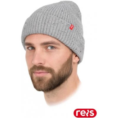 REIS HUB / Pletená zimní akrylová čepice šedá – Hledejceny.cz