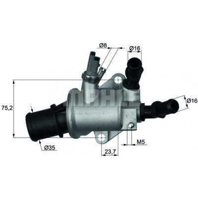 Termostat chladící kapaliny MAHLE ORIGINAL TI 143 88 (TI14388) – Zboží Mobilmania