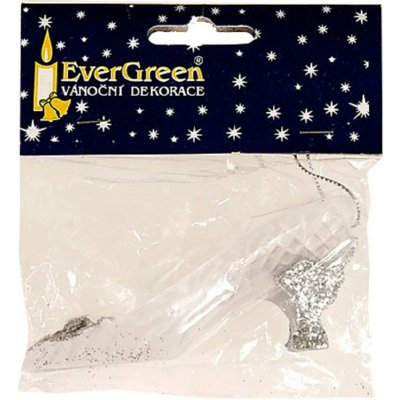 EverGreen Závěsná ozdoba střevíček, modrá zlaté třpytky, 10 cm – Hledejceny.cz