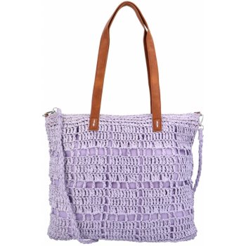Stylová dámská pletená taška Tuzono fialová